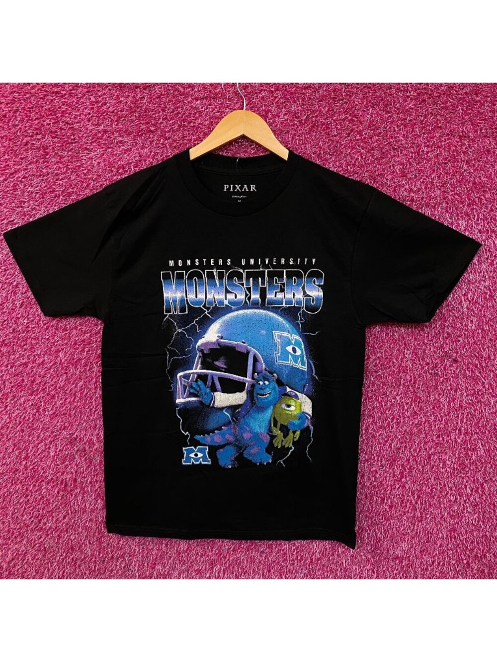 Disney Pixar Monsters University Football Helmet T-Shirt Medium